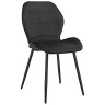 Стулья DC827 Стул мягкий, ЧЕРНЫЙ#G62-50 велюр, каркас металл черный КРУГЛЫЙ