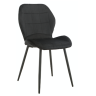Стулья DC827 Стул мягкий, ЧЕРНЫЙ#G62-50 велюр, каркас металл черный КРУГЛЫЙ