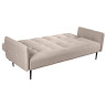 Дизайнерские диваны Monaco диван-кровать прямой с подлокотниками, трехместный, велюр бежевый Velutto 06