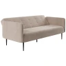 Дизайнерские диваны Monaco диван-кровать прямой с подлокотниками, трехместный, велюр бежевый Velutto 06