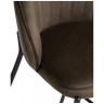 НЕЙЛ поубарный стул для гостинной с обивкой тканью велюр, цвет шоколадный