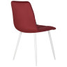 Стулья Набор 4 шт Стул обеденный DOBRIN CHILLY, Бордовый Holland 47, основание белое