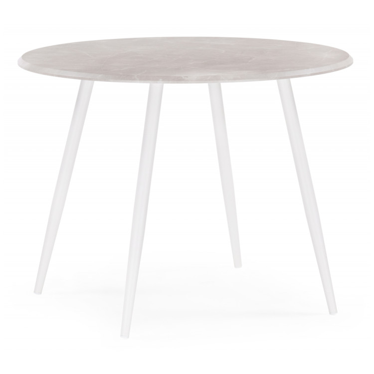 Кухонные столы Абилин 100 мрамор светло-серый / белый матовый