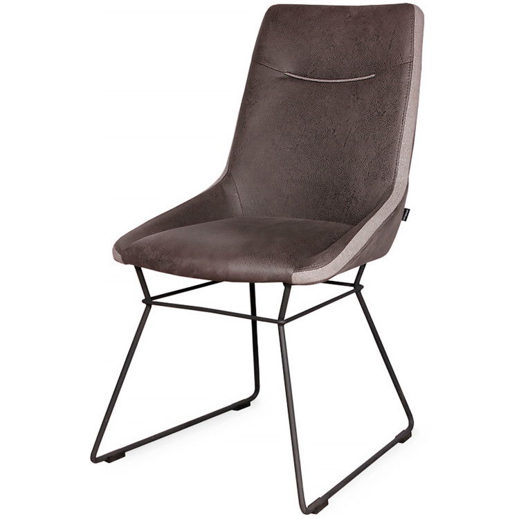 DITER дизайнерский стул на металлокаркасе с обивкой нубук