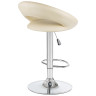 Стул барный DOBRIN MIRA, регулируемый, экокожа, кремовый, хром