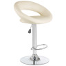 Стул барный DOBRIN MIRA, регулируемый, экокожа, кремовый, хром