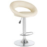 Стул барный DOBRIN MIRA, регулируемый, экокожа, кремовый, хром