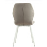 Стулья Стул MOLLY велюр серый, каркас белый