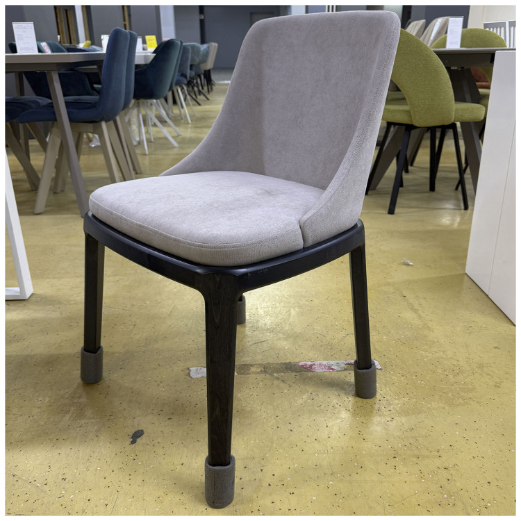 Выставочные образцы. Стул обеденный ФРЕШ 2, обивка ткань грета смок, каркас дерево дуб антрацит