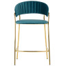 Полубарные стулья Комплект из 2-х стульев полубарных Turin бирюзовый с золотыми ножками