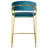 Полубарные стулья Комплект из 2-х стульев полубарных Turin бирюзовый с золотыми ножками