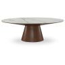 Стол обеденный DT2483 с керамической столешницей GLOSSY CARRARA, max длина 230 см
