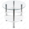 Легкий и воздушный журнальный столик Rinko из стекла и металла