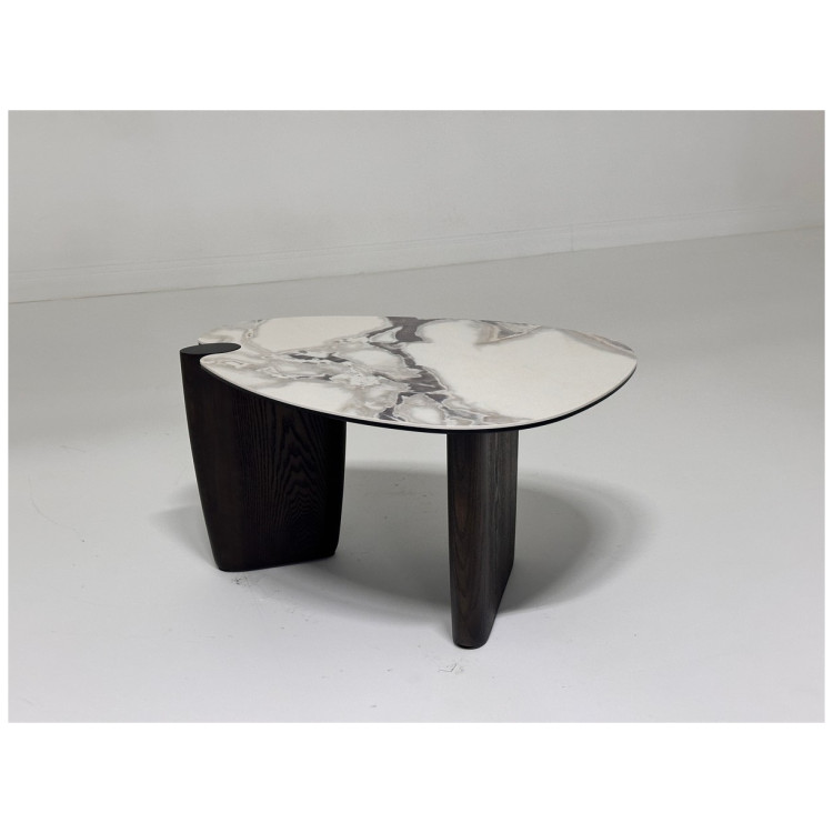 DAG FENDI WHITE кофейный стол с керамической столешницей, цвет бело-серый мрамор ®DISAUR