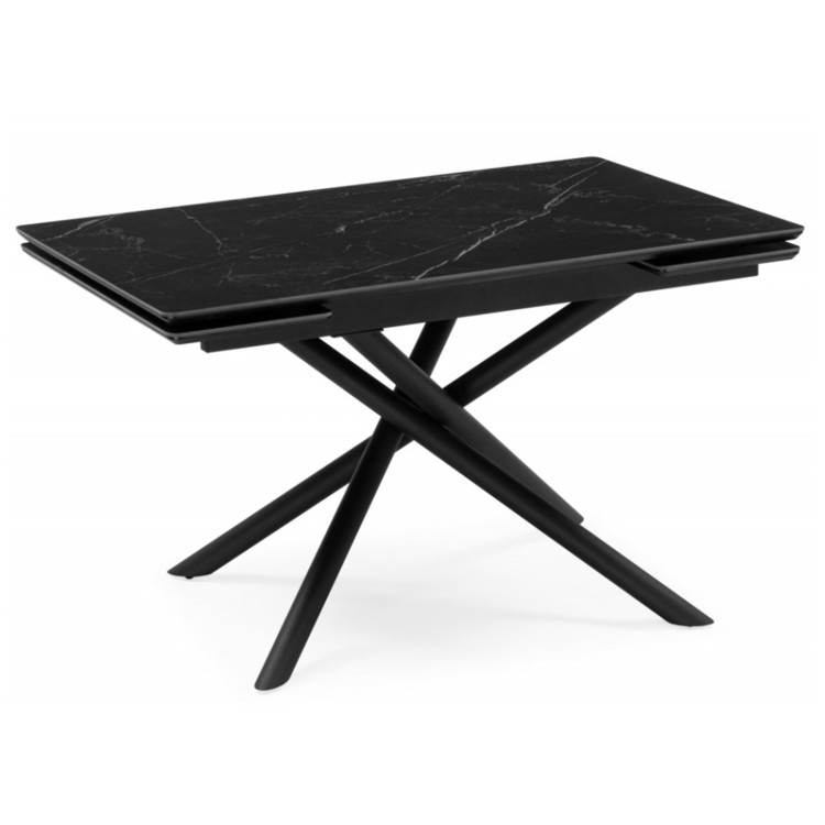 МЭРИАН 140 стол с керамической столешницей, цвет shakespeare black / черный каркас