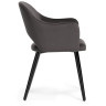 Стул-кресло Апри микровелюр графитовый / черный глянец