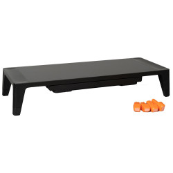 Подставка под монитор с регулировкой высоты и ящиком FoxGear STB-143-BKOR, черная