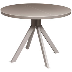 DOMENIC 90 стекло сатинированное капучино / латте стеклянный обеденный стол