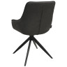 MAURICE поворотное кресло с обивкой искусственной замшей, цвет антрацит / черный каркас