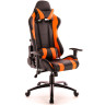 Кресло компьютерное черное оранжевые вставки экокожа