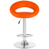 Стул барный DOBRIN MIRA, регулируемый, экокожа, оранжевый, хром