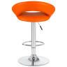 Стул барный DOBRIN MIRA, регулируемый, экокожа, оранжевый, хром
