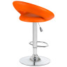 Стул барный DOBRIN MIRA, регулируемый, экокожа, оранжевый, хром