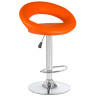 Стул барный DOBRIN MIRA, регулируемый, экокожа, оранжевый, хром
