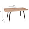 STANLEY прямоугольный обеденный стол с раздвижной ламинированной столешницей, вставка бабочка