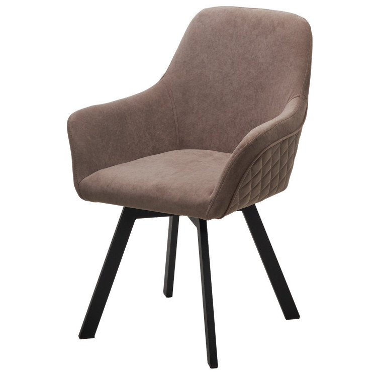 Стул-кресло Стул JET 360 град. поворот. B5 Капучино, велюр / черный каркас, М-City