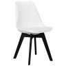 Стул кухонный DOBRIN HARRY, цвет сиденья белый (W-02), ножки пластик черные (В-03)