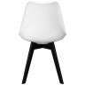 Стул кухонный DOBRIN HARRY, цвет сиденья белый (W-02), ножки пластик черные (В-03)