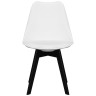 Стул кухонный DOBRIN HARRY, цвет сиденья белый (W-02), ножки пластик черные (В-03)