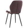 Стулья DC829 Стул мягкий, БАКЛАЖАН#G62-56 велюр, каркас металл черный КРУГЛЫЙ