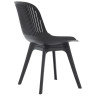 Стулья DC271 Стул пластиковый, ЧЕРНЫЙ, ноги черные
