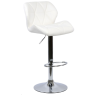 Полубарные стулья DC825 Стул барный мягкий, БЕЛЫЙ экокожа, каркас металл хром