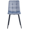 Стулья DC209 Стул мягкий, СЕРО-ГОЛУБОЙ#G62-85 велюр, каркас металл черный КРУГЛЫЙ