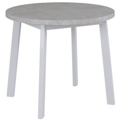 Стол Next круглый раскладной 100-130x100x76,5см, Бетон Лайт, белый