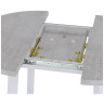 Столы Стол Next круглый раскладной 100-130x100x76,5см, Бетон Лайт, белый