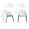 Стулья на металлокаркасе Kalipso white / black