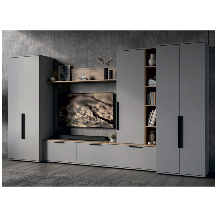 Гостиные Филеста шиншилла серая / дуб вотан комплектация 2