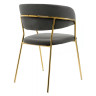 Стул-кресло Kamelia gold / gray fabric