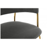 Стул-кресло Kamelia gold / gray fabric