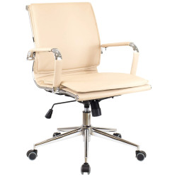Дорогое офисное кресло . Операторское кресло Everprof Nerey LB T Экокожа Бежевый Кресло офисное