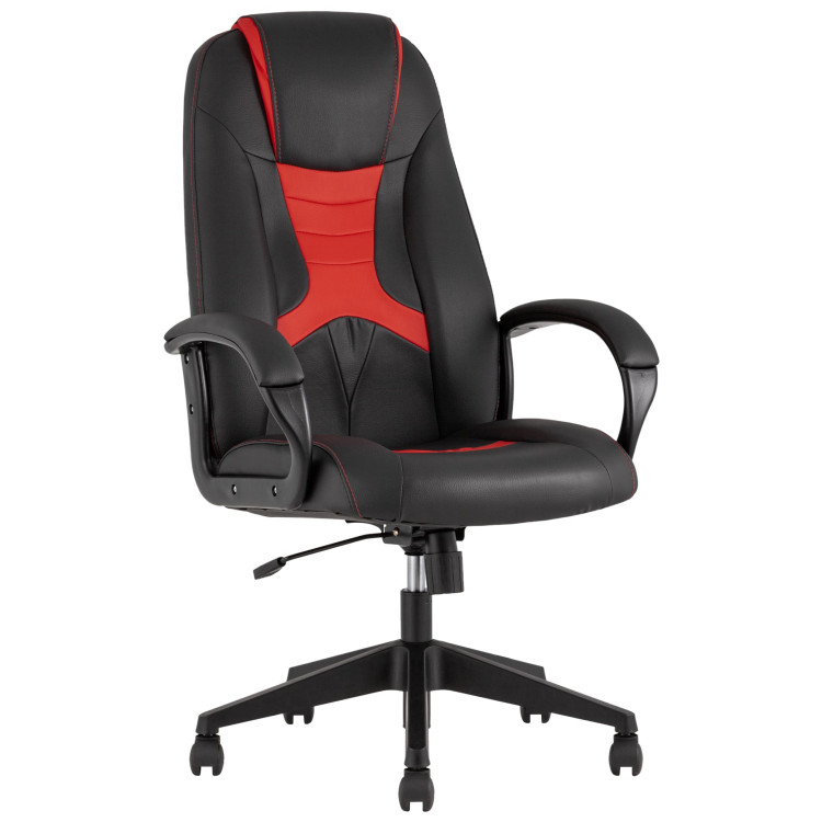 Игровые кресла TopChairs ST-CYBER 8 RED ткань/экокожа черный/красный