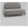 Прямые диваны Стоун рогожка серый, ножки черные, металл