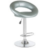 Стул барный DOBRIN MIRA, регулируемый, экокожа, серебряный, хром