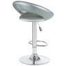 Стул барный DOBRIN MIRA, регулируемый, экокожа, серебряный, хром