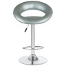 Стул барный DOBRIN MIRA, регулируемый, экокожа, серебряный, хром