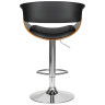 Полубарные стулья Стул барный DOBRIN OSTIN, цвет черный PU ABA 001
